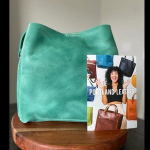 Portland Leather Good Butterfly Bucket Bag Crossbody REEF
